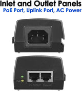 Injecteur PoE++ StarTech  1 PORT 10 GBPS, 60 W, Ethernet 2,5/5/10 G/10/100/1000 MBPS, PoE++ (802.3AF/AT/BT), montage mural, alimentation en ligne non gérée