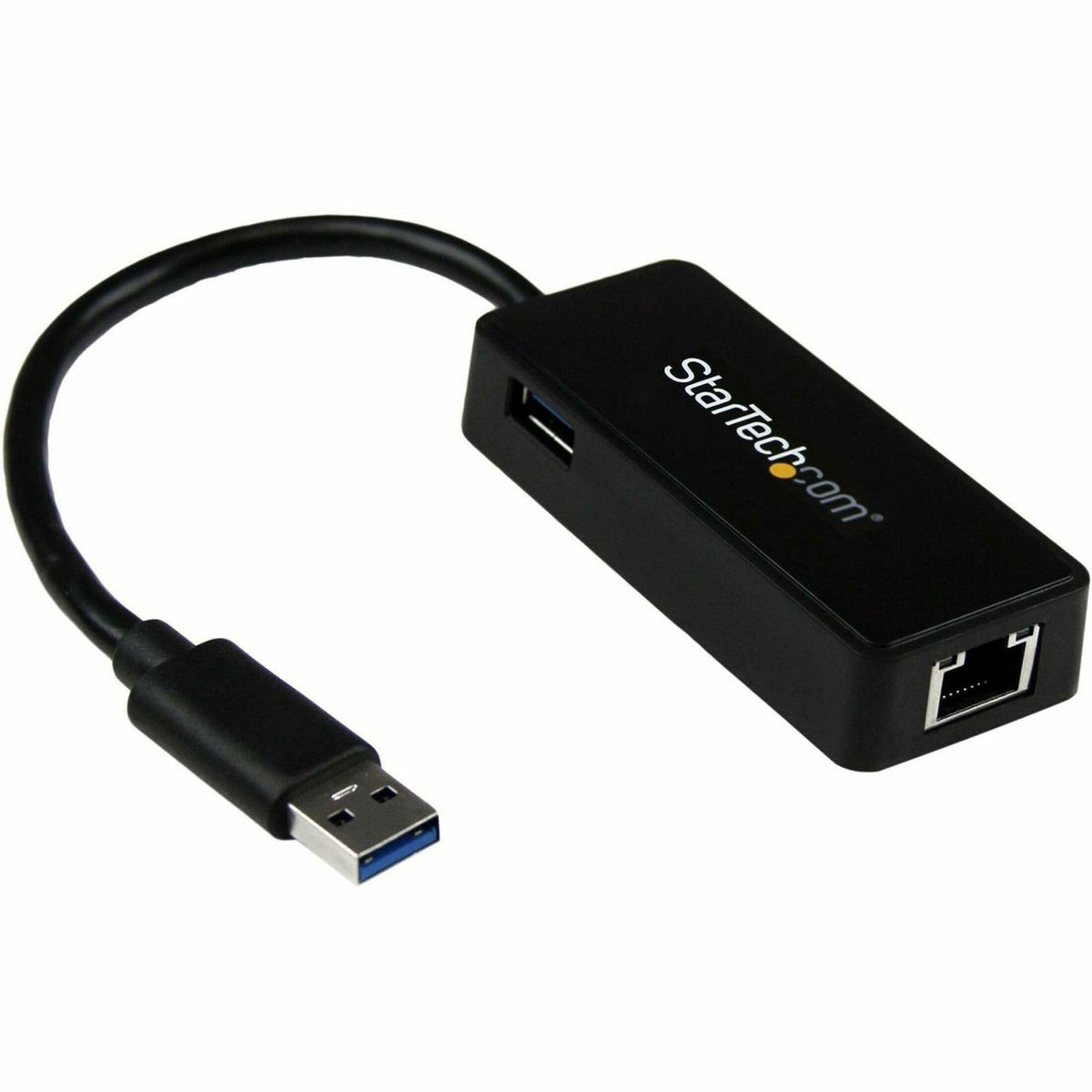 Startech.Com USB 3.0 to Gigabit Ethernet Adapter NIC with USB Port, Bl