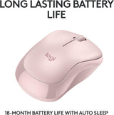 Logitech M240 Silent Bluetooth Mouse, Wireless, Compact, Portable, Smo