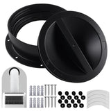 1 ensemble connecteur mural double format noir pour conduit d'évacuation climatiseur portable