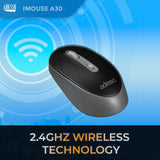 Adesso iMouse A30B Wireless Mouse with AI Copilot Shortcut Button (Bla