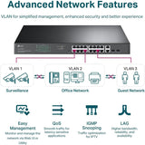 TP-Link18-Port Gigabit Easy Smart Switch with 16 PoE+ Ports ( TL-SG121