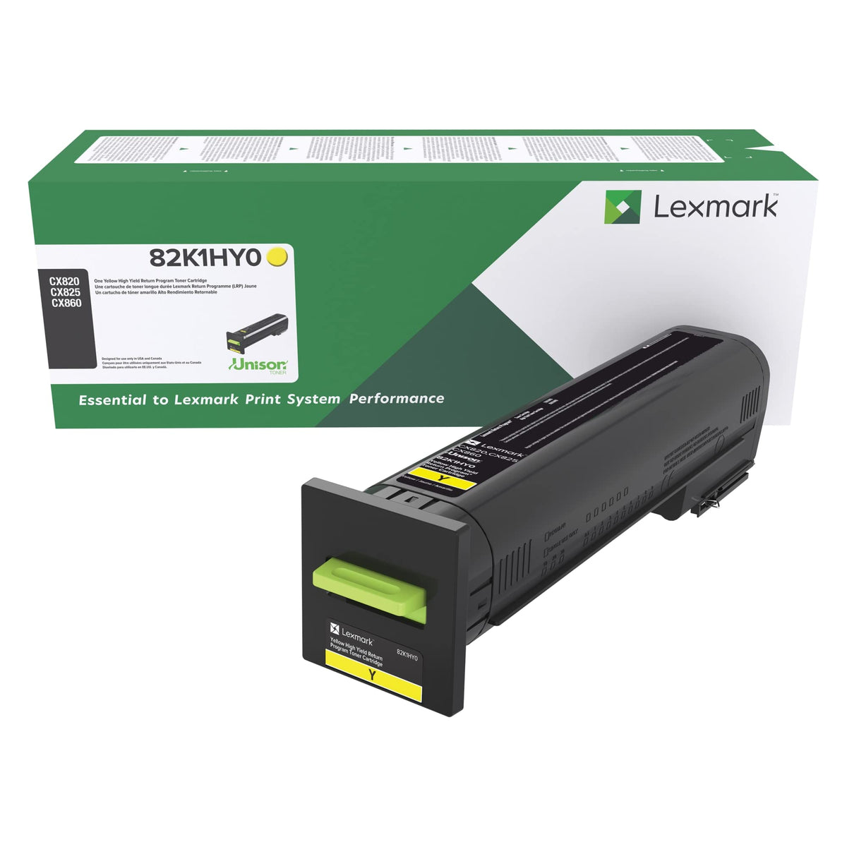 Lexmark 82K1HY0 CX820 Yellow High Yield Toner