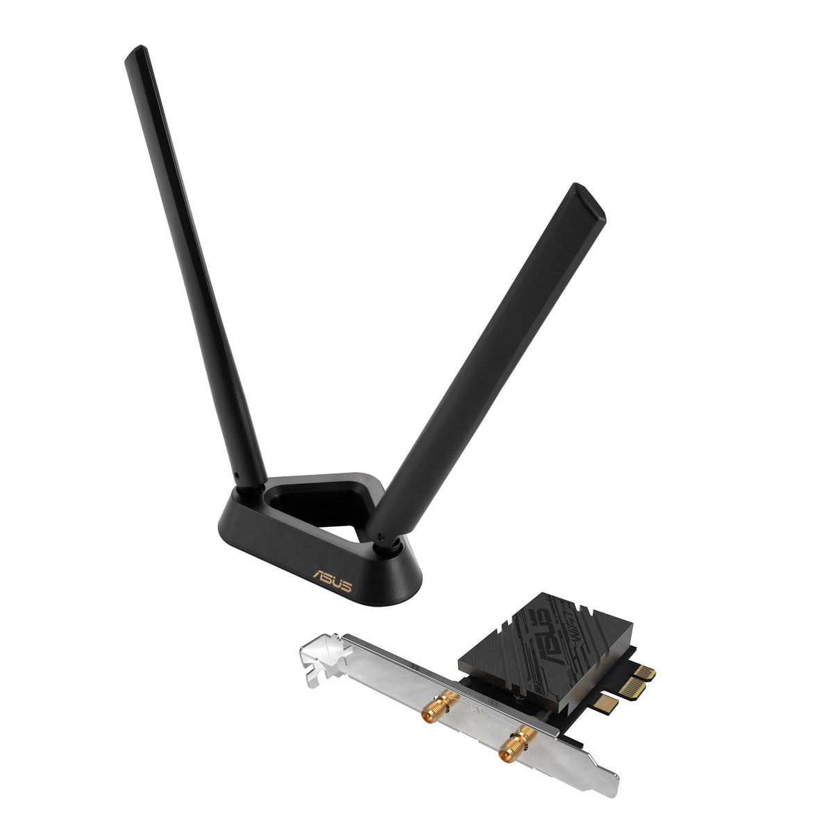 ASUS PCE-BE92BT WiFi 7 PCI-E Adapter with 2 External Antennas. Support