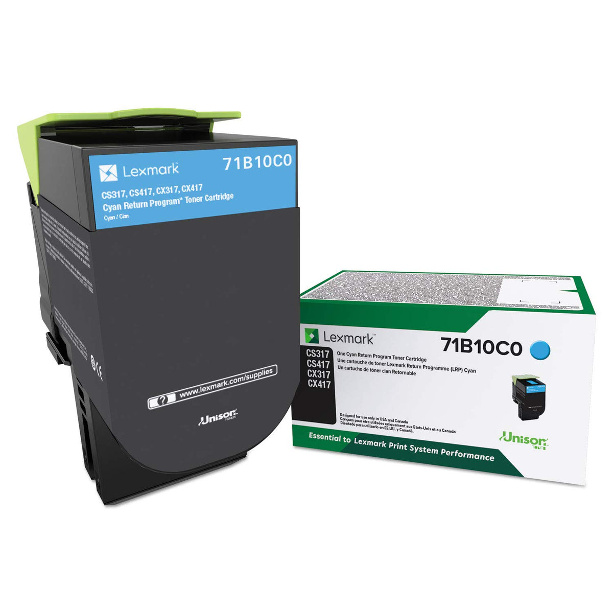 Cartouche de toner cyan Lexmark 71B10C0