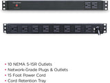 CyberPower PDU15B2F8R 15A 10-Outlets 1U RM Basic Power Distribution Un