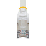 Câble Ethernet CAT6a gris de 15,24 m, RJ45 sans accroc, 10G, PoE 100W, S/FTP, LSZH, cuivre pur nu 27 AWG, 500 MHz, cordon de brassage réseau blindé