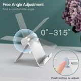 Smartphone and Tablet Stand Portable and Foldable Black