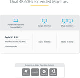 StarTech USB-C Dock 3 Video Outputs, 60W PD - 4X USB-A, 1X USB-C 5GBPS, NIC, Headset, K-SLOT - Triple Monitor on MacBook AIR/Pro M1/M2/M3 - Compatible