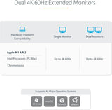 StarTech.com Dual-Laptop USB-C KVM Docking Station, Dual Monitor 4K 60