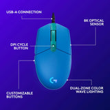 Logitech G203 Lightsync Gaming Mouse Blue
