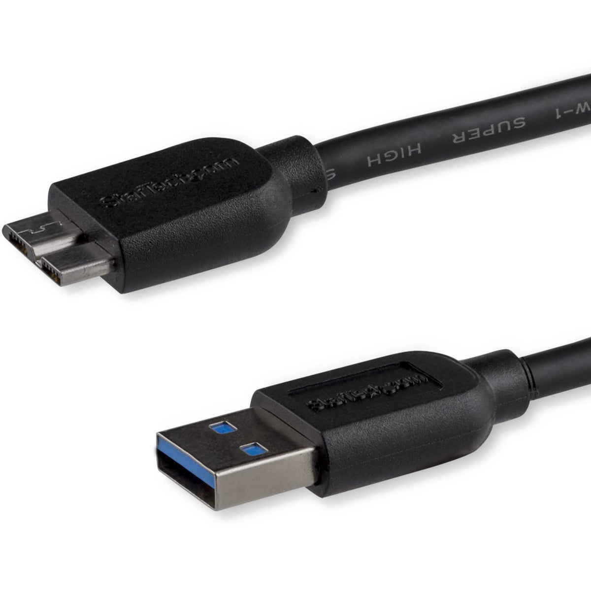 StarTech.com 0.5m 20in Slim USB 3.0 A to Micro B Cable M/M - Mobile Ch