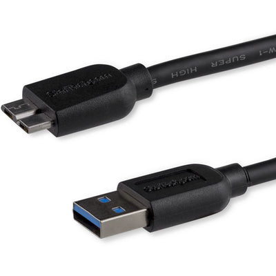 StarTech.com 0.5m 20in Slim USB 3.0 A to Micro B Cable M/M - Mobile Ch