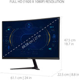 ViewSonic VX2718-PC-MHD 27 Inch Curved 1080p 1ms 180Hz Gaming Monitor