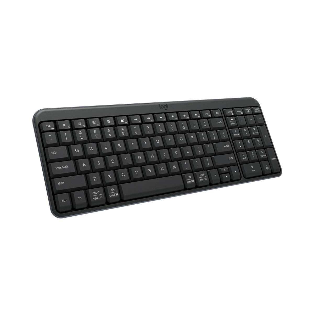 Logitech K250 Clavier sans fil Bluetooth compact avec pavé numérique - Graphite
