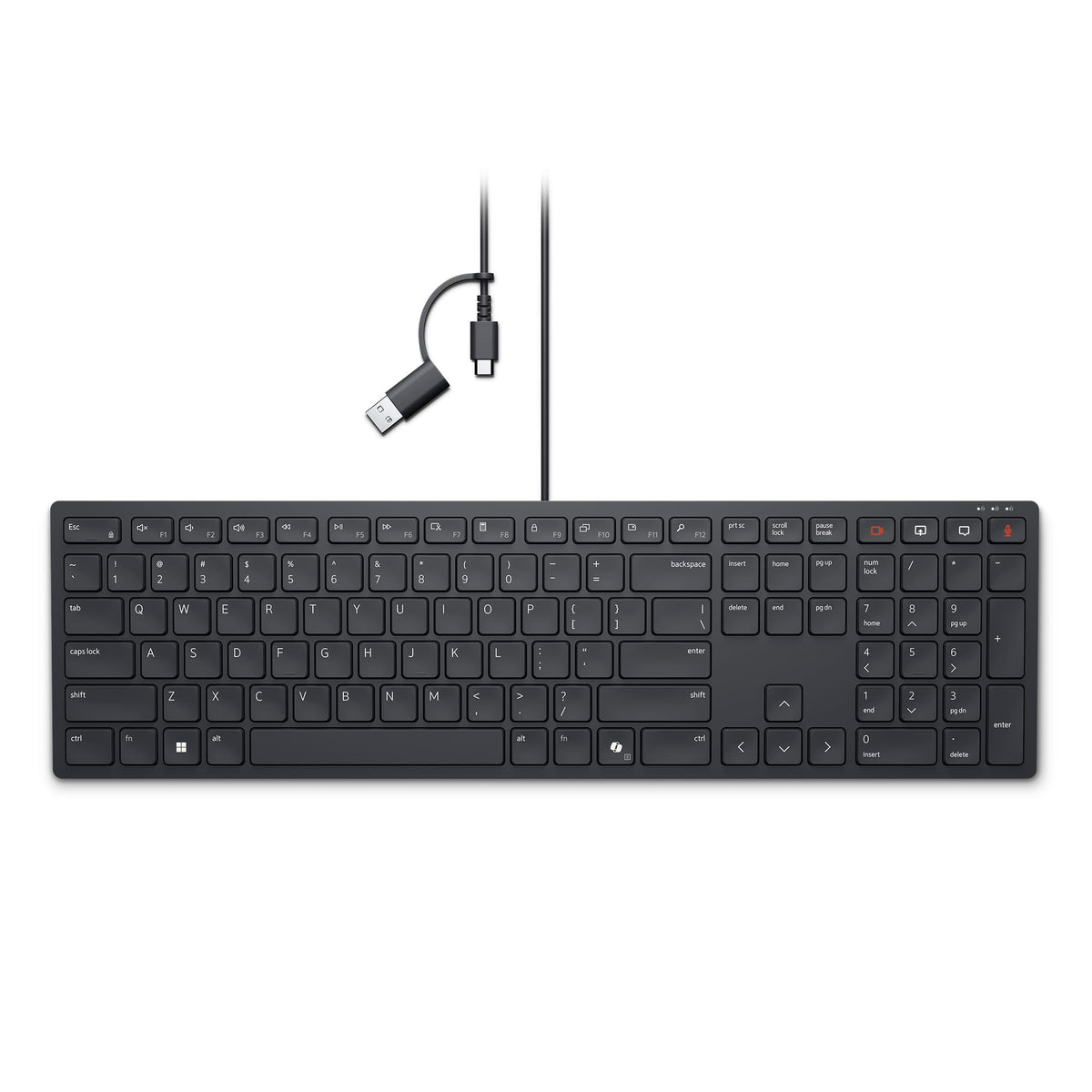 Dell KB525C Wired Collaboration Keyboard - USB-C & USB-A Versatile con