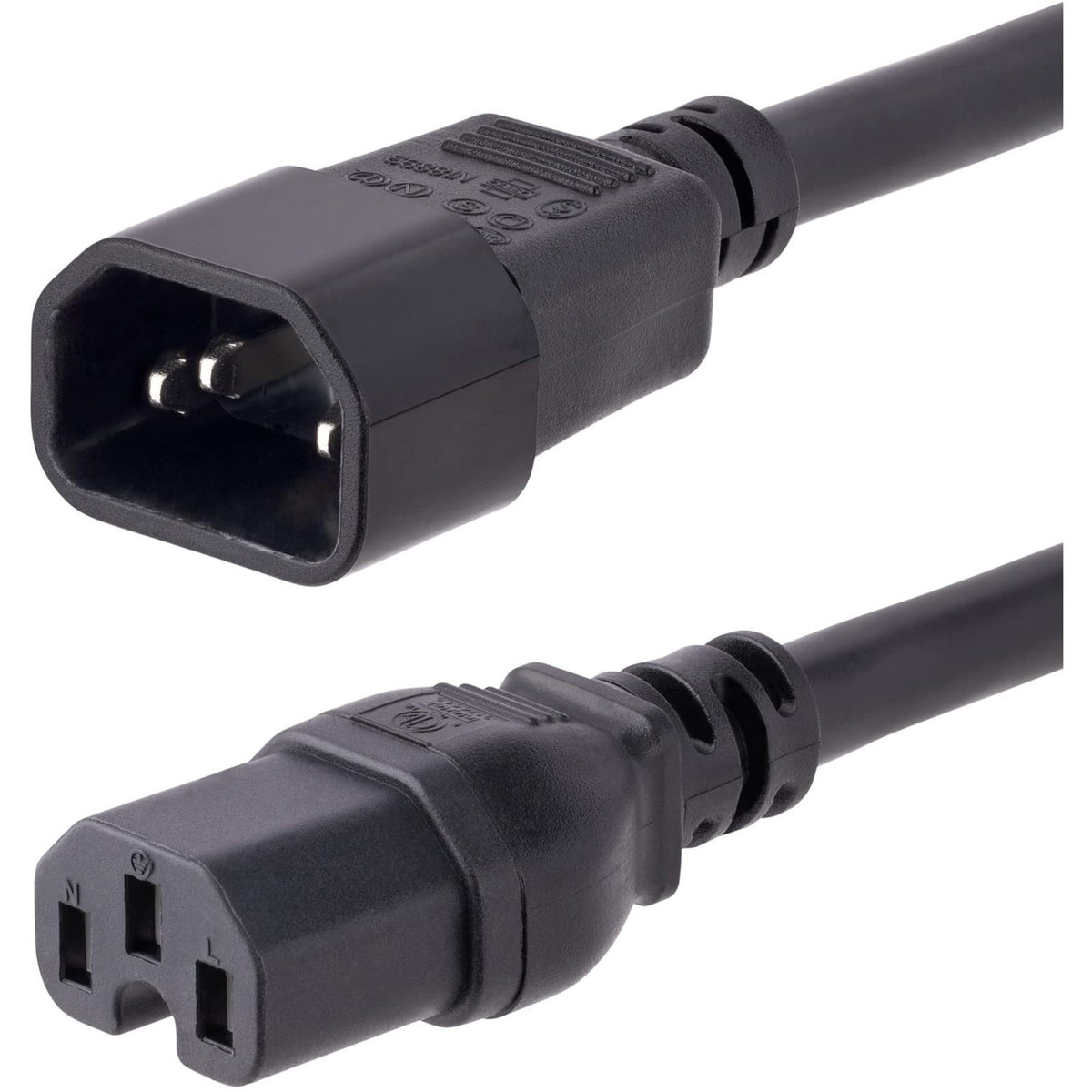 StarTech.com 10ft (3m) Heavy Duty Extension Cord, C14 to C15 Extension