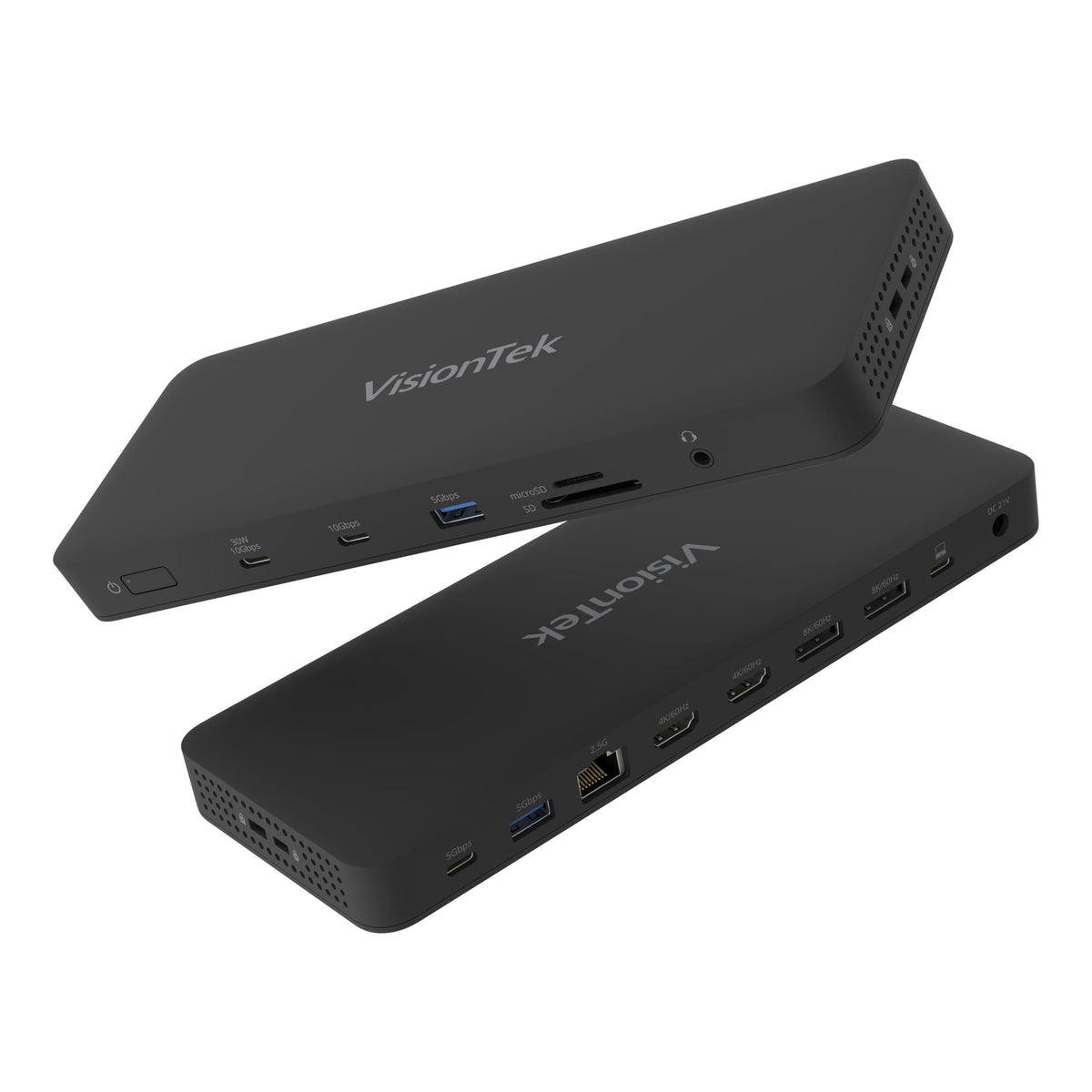 VisionTek VT8100DL Universal Quad Monitor Docking Station USB-C