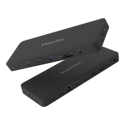 VisionTek VT8100DL Universal Quad Monitor Docking Station USB-C