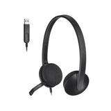 Logitech USB Headset H340, Stereo, USB Headset for Windows and Mac Bla