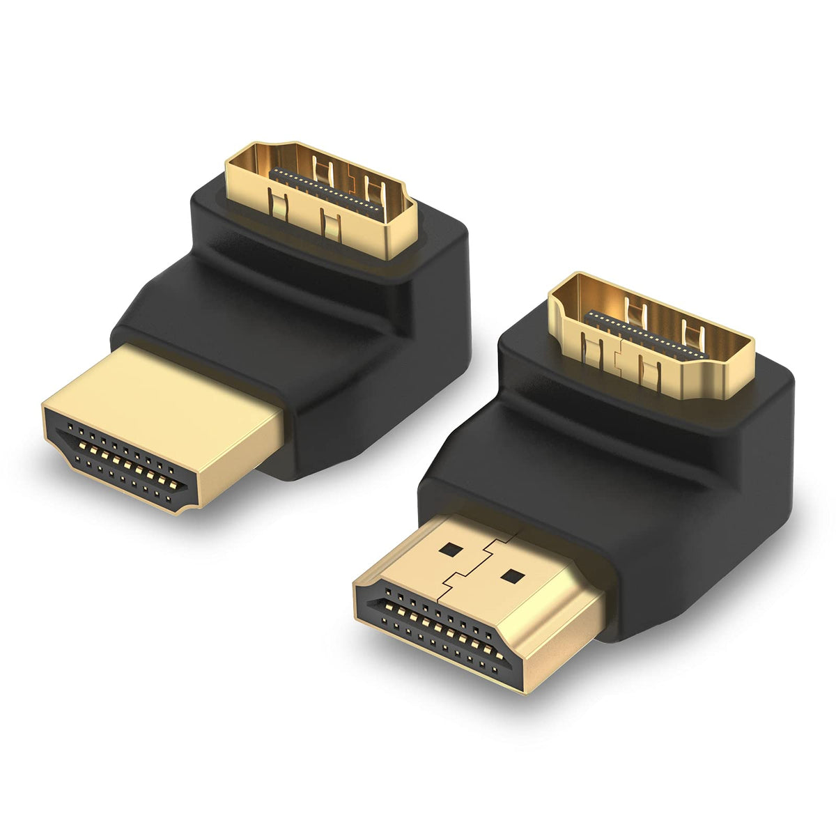 Adaptateur HDMI 2.0 à angle vers le bas StarTech, mâle vers femelle, économiseur de port HDMI coudé vertical à 90 degrés, 4K 60 Hz, extension de connecteur HDMI haute vitesse, M/F