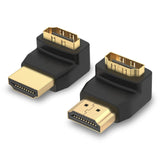 Adaptateur HDMI 2.0 à angle vers le bas StarTech, mâle vers femelle, économiseur de port HDMI coudé vertical à 90 degrés, 4K 60 Hz, extension de connecteur HDMI haute vitesse, M/F