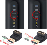 Adaptateur HDMI 2.0 à angle vers le bas StarTech, mâle vers femelle, économiseur de port HDMI coudé vertical à 90 degrés, 4K 60 Hz, extension de connecteur HDMI haute vitesse, M/F