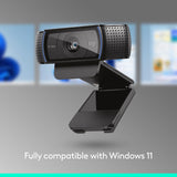 Logitech C920x HD Pro PC Webcam, Full HD 1080p/30fps Video, Clear Audi