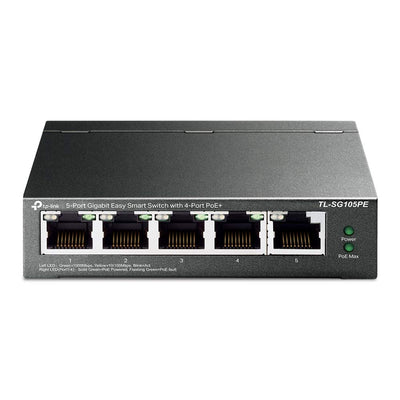 TP-LINK TL-SG105PE Easy Smart GIGABIT 5-Port Switch w/ 4 PoE+ Ports (V