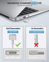 Chargeur 85W pour MacBook Pro Mag 2 T-Tip Entre 2012-2017 Mac Book Mod