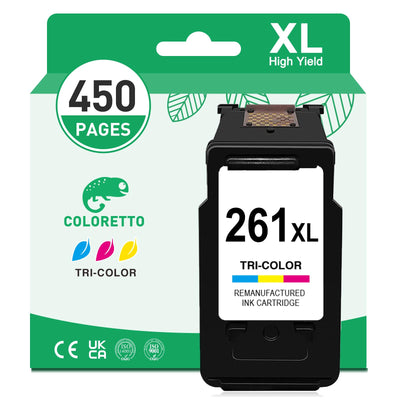 COLORETTO CL-261XL Colour Ink Cartridge for Canon TR7020 Ink TS5320A T