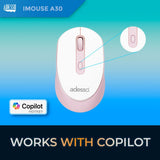 Adesso iMouse A30P Wireless Mouse with AI Copilot Shortcut Button (Pin