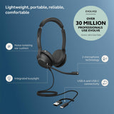Micro-casque filaire Jabra Evolve2 30 SE (version 2025) à double écouteur avec microphone