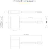 StarTech.com Adaptateur vidéo USB C, adaptateur multiport USB C vers HDMI VGA