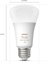 Philips Hue White and Colour Ambiance 9,5W Équivalent 60W A19 Culot E26
