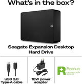 Seagate Expansion 20TB External Hard Drive HDD - USB 3.0, with Rescue