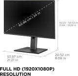 ViewSonic VG2458 24 Inch 1080p IPS Docking Monitor with Advanced Ergon