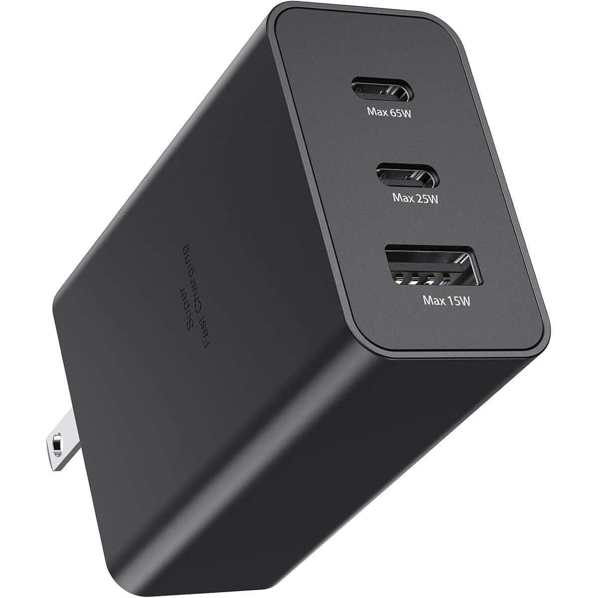 Samsung 65W 3-Port Super Fast Charging Wall Charger, GaN Adapter for S