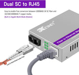 StarTech Gigabit Fiber to RJ45 Ethernet Media Converter Dongle, Optical Singlemode 10KM/MULTIMODE 800M, POE Powered