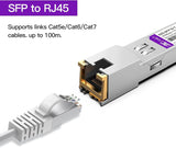 1000BASE-T SFP Transceiver, SFP to RJ45, 1.25G Copper SFP to Ethernet