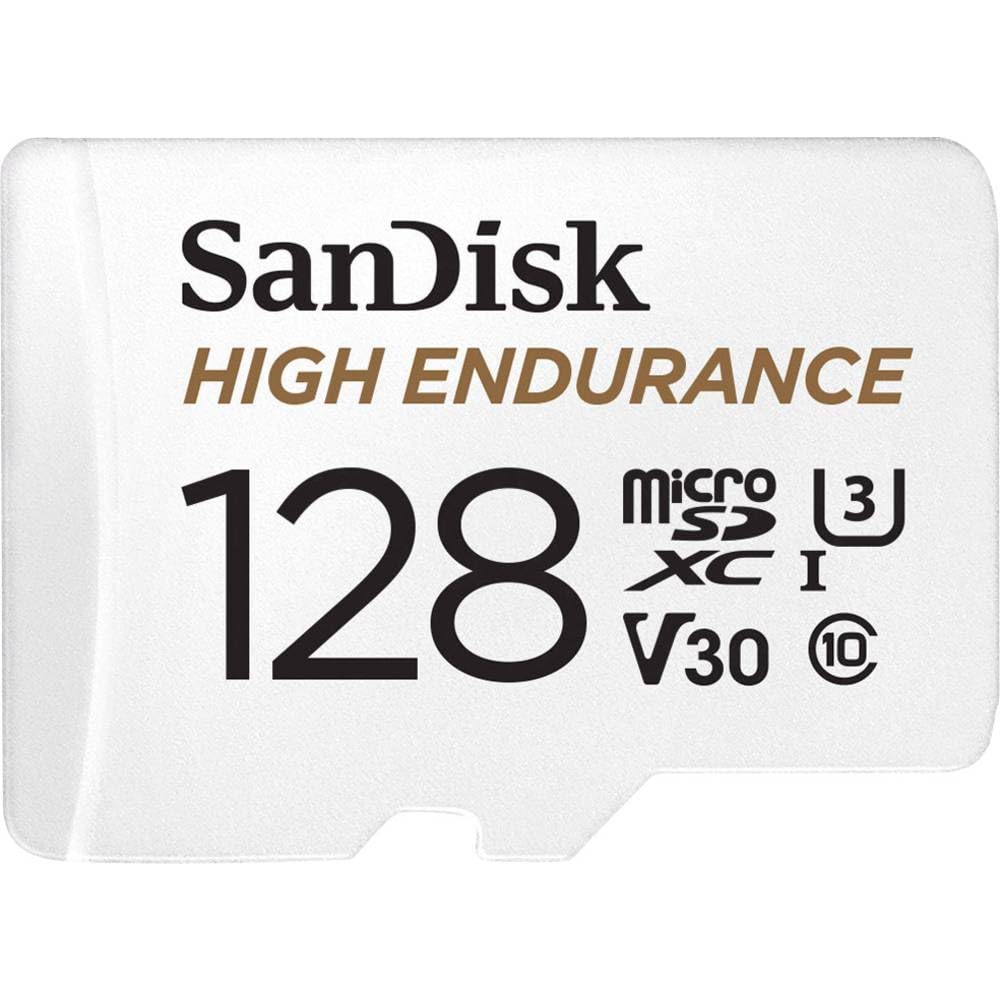 Carte microSDXC vidéo haute endurance SanDisk 128GB avec adaptateur pour Dash