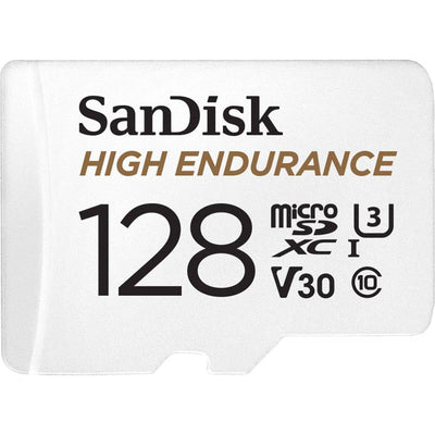 SanDisk 128GB High Endurance Video microSDXC Card with Adapter for Das