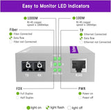 StarTech Gigabit Fiber to RJ45 Ethernet Media Converter Dongle, Optical Singlemode 10KM/MULTIMODE 800M, POE Powered