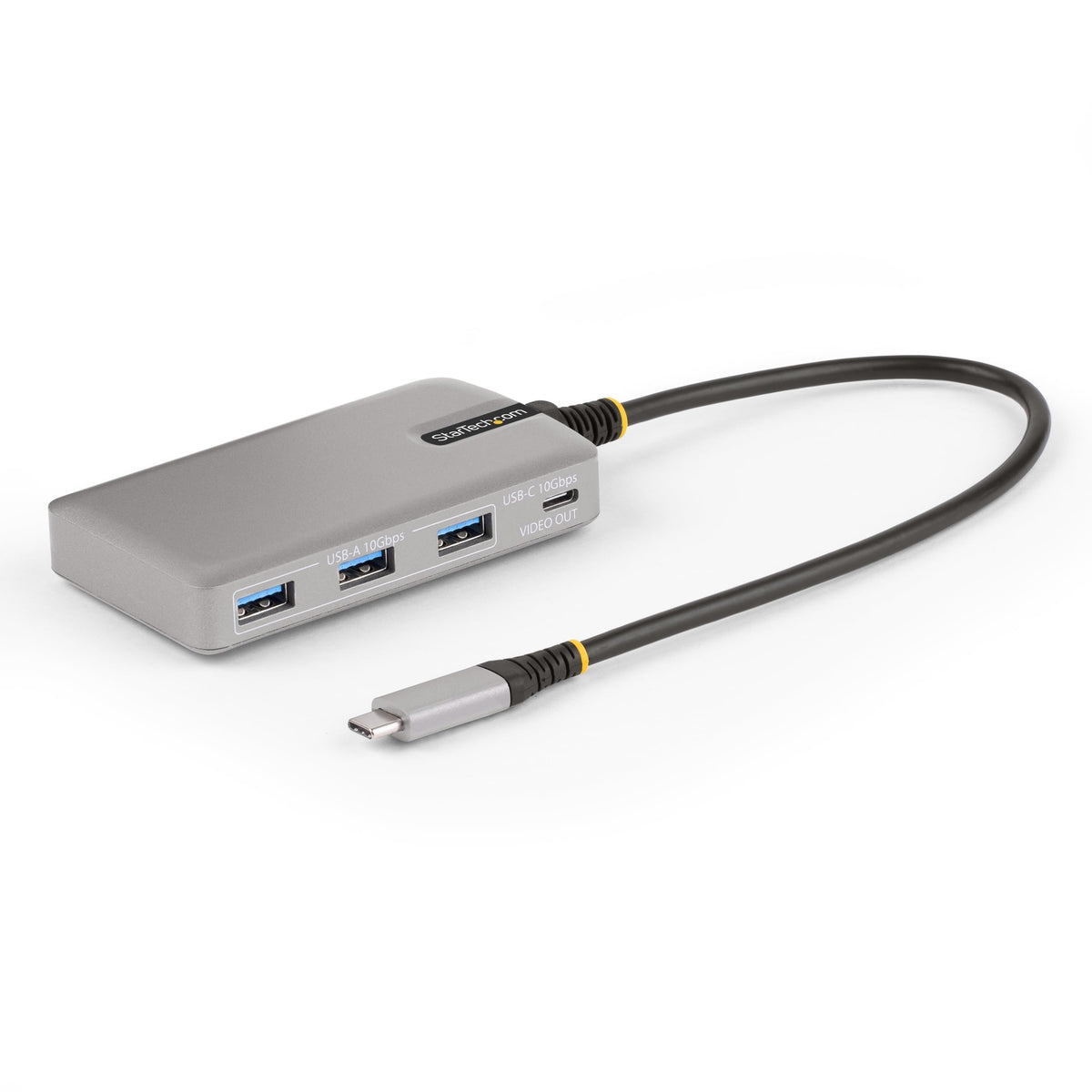 Concentrateur USB-C 4 ports StarTech avec sortie vidéo USB-C DP ALT MODE 4K 60HZ - 3x USB-A, 1x USB Type-C, alimentation pass-through 100W, USB 3.2 10GBPS, 0,3 m