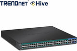 TRENDnet 52-Port Gigabit Web Smart PoE+ Switch, 370W PoE Power Budget