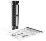 Tripp Lite Cat5/Cat5e Wall-Mount PoE-Plus Compliant Patch Panel 12-Por