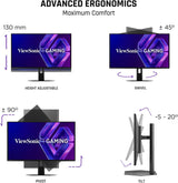 ViewSonic VX2738-2K-OLED 27 Inch 1440p Gaming Monitor, OLED Display wi