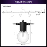 Philips Hue Festavia Globe Outdoor String Lights, White and Color Ambi