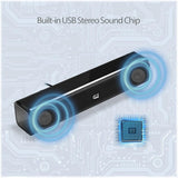 Adesso Xtream S5 USB-Powered Sound Bar Speaker – 10W Stereo Output, Du