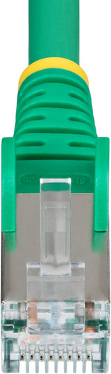 Câble Ethernet CAT6a vert de 1,8 m, RJ45 sans accroc, 10 G, PoE 100 W, S/FTP, LSZH, cuivre pur 27 AWG, 500 MHz, cordon de brassage réseau blindé